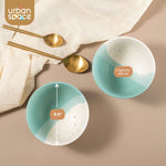 Handmade Ceramic Snack Bowls, Ramen Soup bowls, Serving Bowls, Set of 2, Ocean Green Pearl