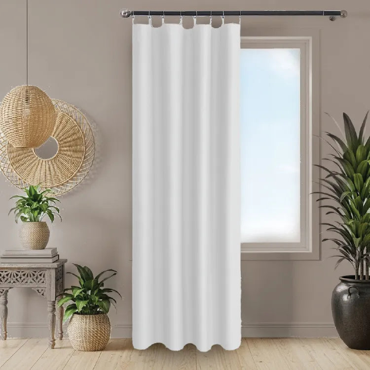 Extra 50% & 70% Light Blocking Curtain Linings for Door, Pack of 1 - White & Beige