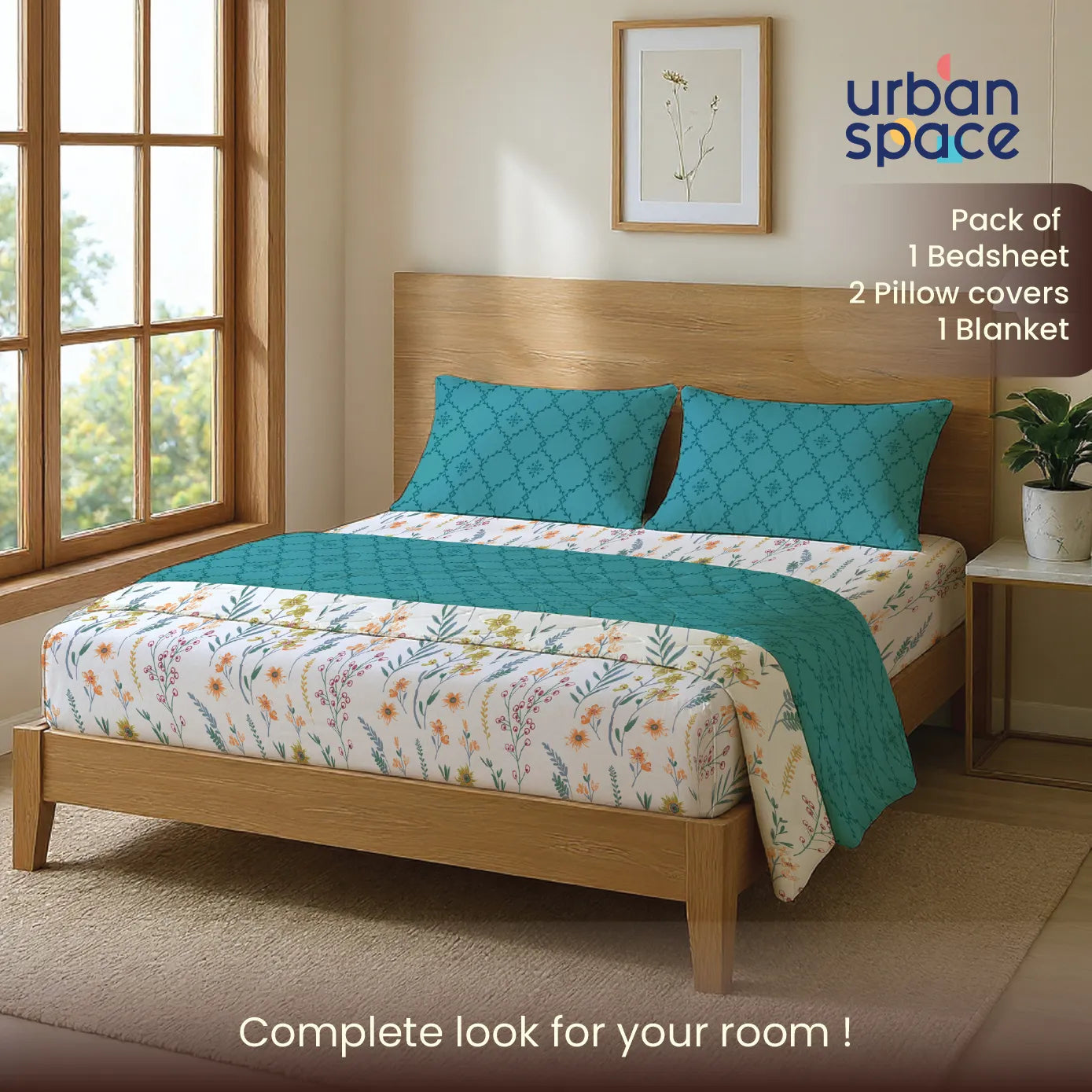 Microfiber Bedsheet + AC Microfiber Dohar Combo Pack - France