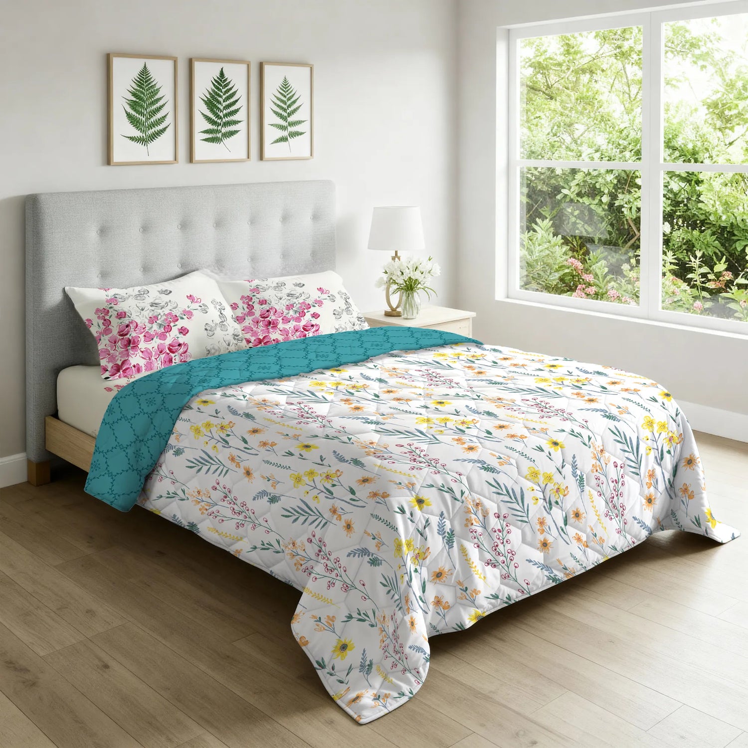 Cotton Bedsheet + AC Blanket Combo Pack - (Combo 26 - France + Majestic Pink bedsheet)