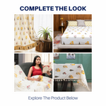 Fitted King Size Cotton Bedsheet - High Garden Yellow