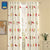 Premium 100% Cotton Curtains for Living Room, Bedroom, Children's room - Pack of 2 curtains, Humming Bird - Red