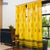 100% MalMal Cotton Curtains, Semi-Transparent with Tab Top, Pack of 2 Curtains - Indian Summer Yellow