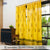100% MalMal Cotton Curtains, Semi-Transparent with Tab Top, Pack of 2 Curtains - Indian Summer Yellow