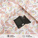 Serene 200 TC 100% Cotton Single Bedsheet with Pillow Covers - Iris Pink