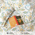 Serene 200 TC 100% Cotton Bedsheet with Pillow Covers - Iris Blue