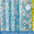 Digital Printed, Linen textured Sheer Curtain for Living Room , Curtain for Window/Door, Pack of 2 Curtains - Leaves Blue