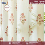 Cotton Curtains + Cotton Table Cover - (Combo 4 - Liberty Maroon + Liberty Maroon)