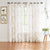 Sheer Curtains, Semi Transparent Curtains, Linen Textured Curtains for Living room, Pack of 2 Curtains, Petals