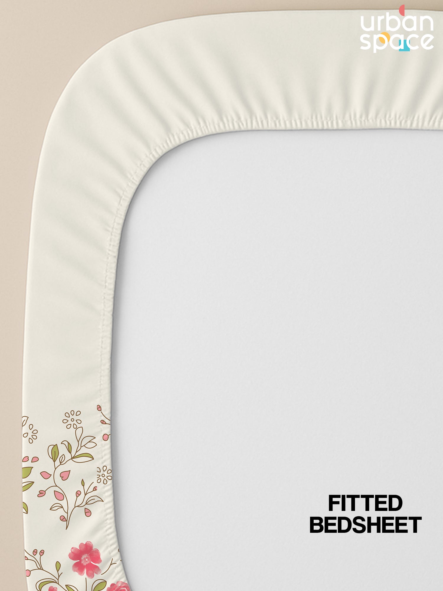 Fitted King Size Cotton Bedsheet - Poppy Bloom