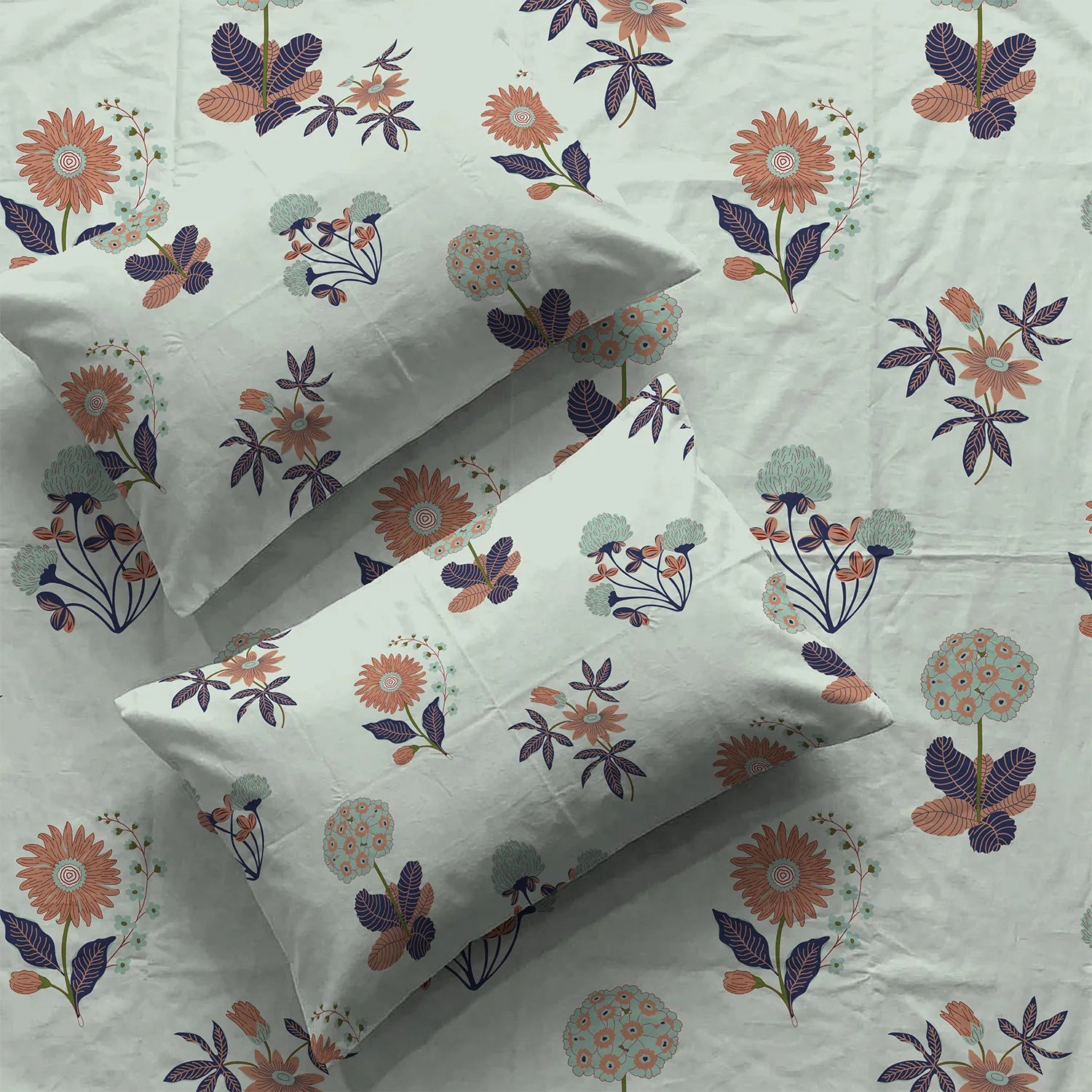 Fitted King Size Cotton Bedsheet - Radiance Grey