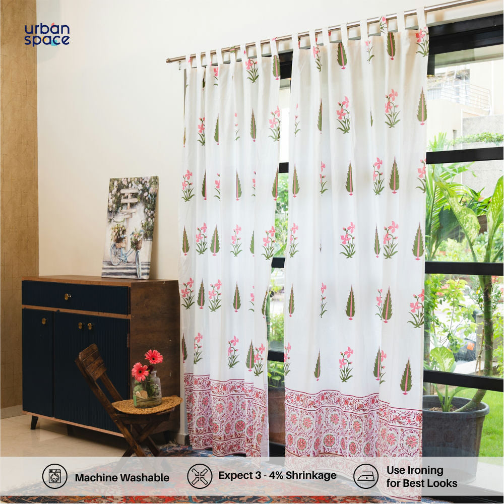 100 MalMal Cotton Curtains, SemiTransparent with Tab Top, ‎Pack of 2