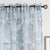 Digital Printed, Linen textured Sheer Curtain for Living Room , Curtain for Window/Door, Set of 2, Tulip Blue