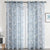 Digital Printed, Linen textured Sheer Curtain for Living Room , Curtain for Window/Door, Set of 2, Tulip Blue
