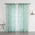 Digital Printed, Linen textured Sheer Curtain for Living Room , Curtain for Window/Door, Pack of 2 Curtains - Tulip Green