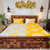 Divine - 100%  Cotton Double Bedsheet with 2 Pillow Covers - Half & Half Paradise Yellow