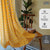 Premium 100% Cotton Curtain for Window & Curtains for Door - Pack of 1 Curtain, Yellow Star