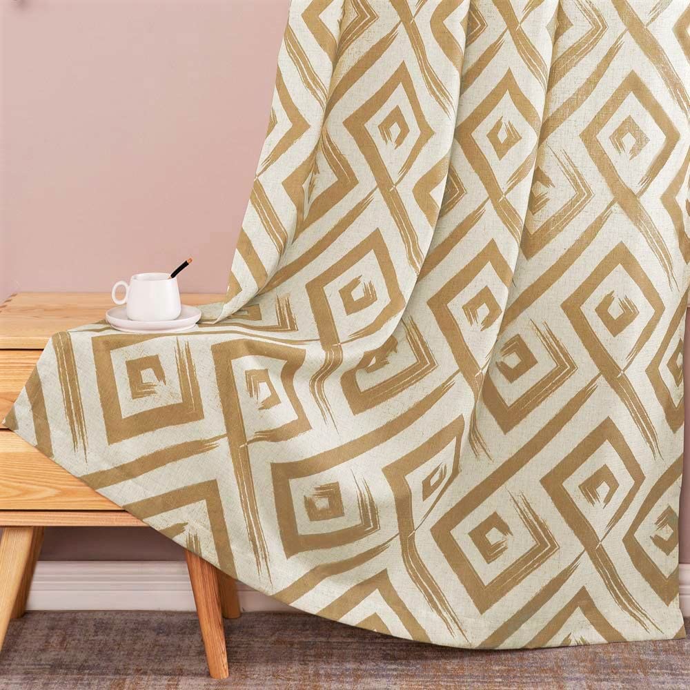 Premium 100% Cotton Curtains for Living Room, Bedroom curtains - Pack of 2 curtains, Basics Taupe