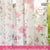 Digital Printed, Linen textured Sheer Curtain for Living Room , Curtain for Window/Door, Pack of 2 Curtains, Floral Pink