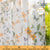 Digital Printed, Linen textured Sheer Curtain for Living Room , Curtain for Window/Door, Pack of 2 Curtains - Floral Yellow