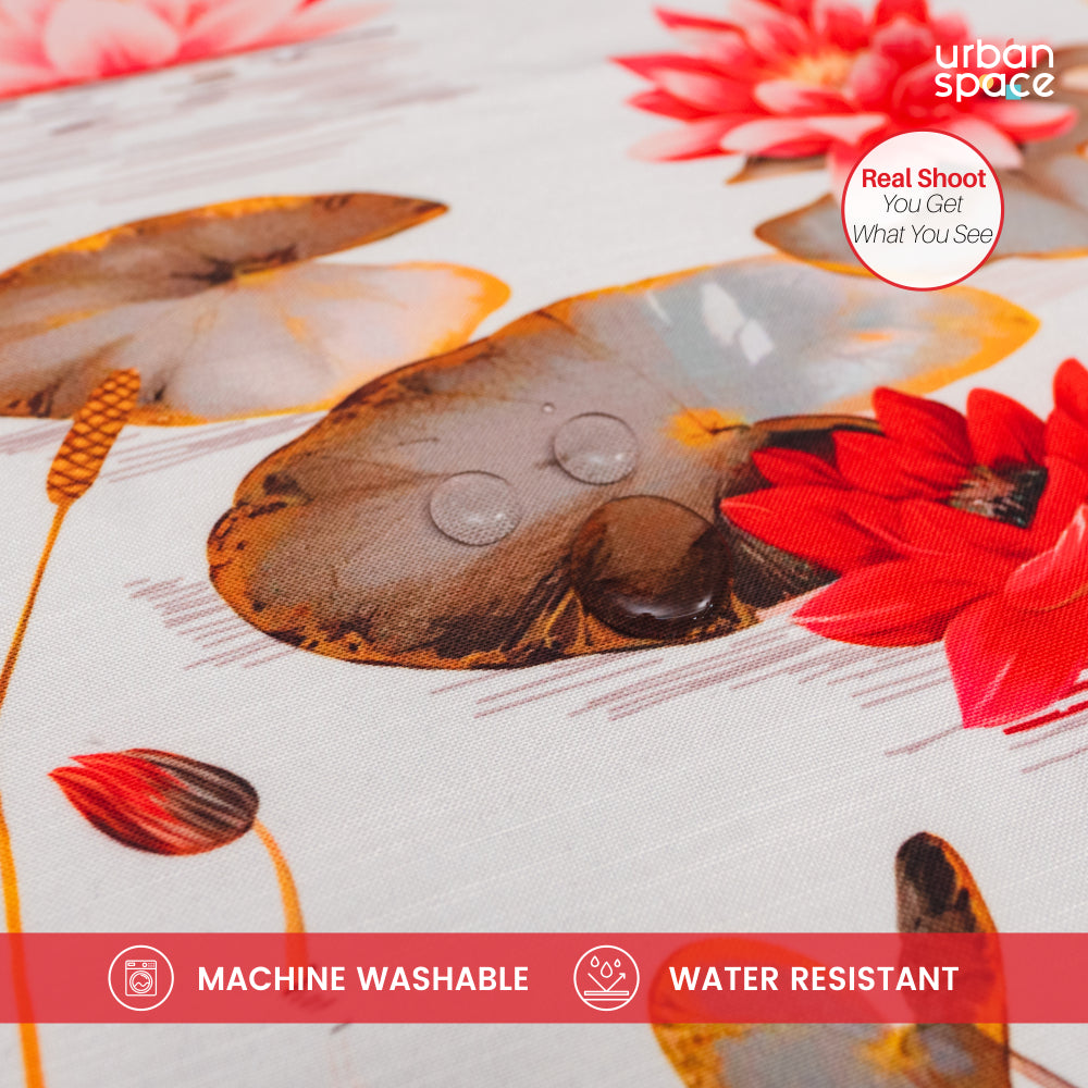 Sicilia : Anti Skid & Water resistant Linen textured Premium table cover for dining table - Lotus
