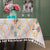 Sicilia : Anti Skid & Water resistant Linen textured Premium table cover for dining table - Floral symphony