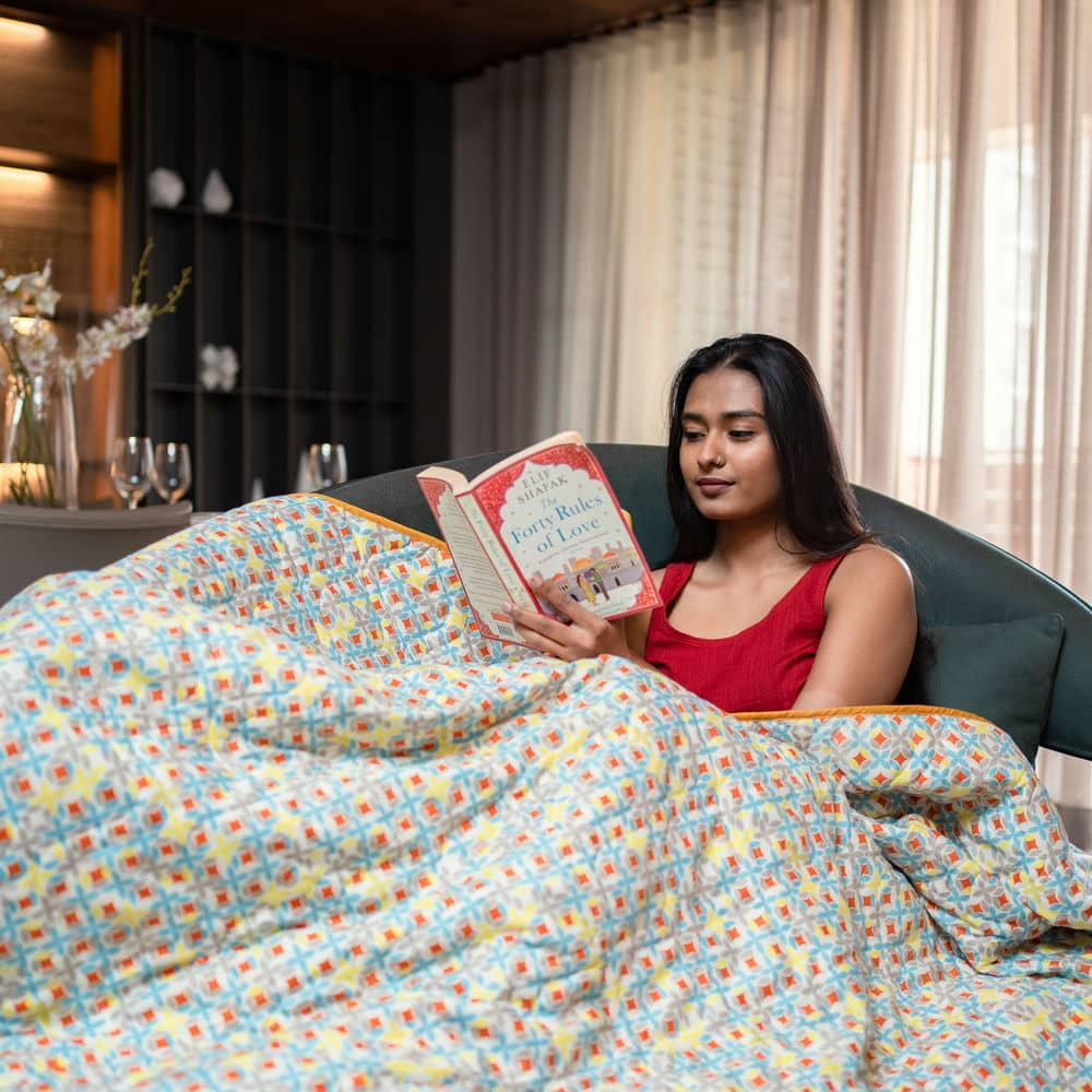 Pink Cotton Double Bedsheet and AC Blanket Combo pack