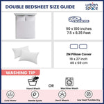 Divine - 100%  Cotton Double Bedsheet with 2 Pillow Covers - Atumn Pink