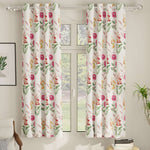 Blackout Curtains, Digital Printed Curtains, Pack of 2 Curtains - Cone Flower - Pink
