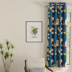 Blackout Curtains, Digital Printed Curtains, Pack of 1 Curtains - Lion King Blue
