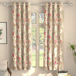 Blackout Curtains, Digital Printed Curtains, Pack of 2 Curtains - Flora Nova Grey