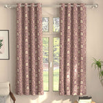 Blackout Curtains, Digital Printed Curtains, Pack of 2 Curtains - Mystic wine
