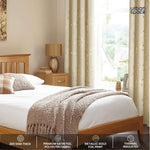 Gold Foil Printed 80-85% Blackout Curtains - Pack of 1 - Vine- Beige