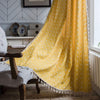 Premium 100% Cotton Curtain For Window & Curtains For Door - Pack Of 1 Curtain, Yellow Star