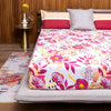 Divine Collection - 144 TC 100% Cotton Double Bedsheet With 2 Pillow Covers, Earth Pink