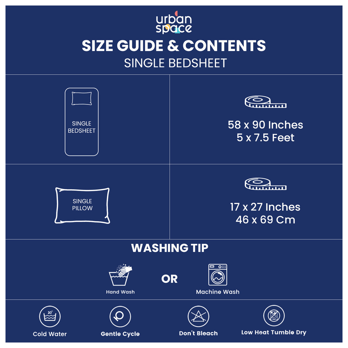 Pure Collection Sizes Chart Buy 100% Pure Cotton Single Bedsheet with Pillow Cover, Multi Colour