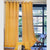 100% Cotton Boho Curtain for Window & Door - Pack of 2 Curtains With 2 FREE Cushion Covers, Yellow Star