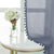 Sheer Curtain for Living Room with linen texture, Net Curtain for balcony, Pack of 2 Curtains -  Denim Blue with Pom pom