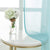 Sheer Curtain for Living Room with linen texture, Net Curtain for balcony, Pack of 2 Curtains -  Aqua Blue