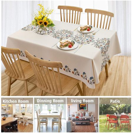 dining table cover 6 seater linen table cover table cover dining table cover 4 seater dining table cover table cloth for 6 seater dining table table cover 6 seater Premium Cotton Table Cover Cotton Table Cover for 6 Seater