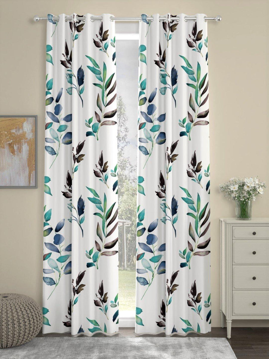 Buy Premium Blue Cotton Curtains for Windows