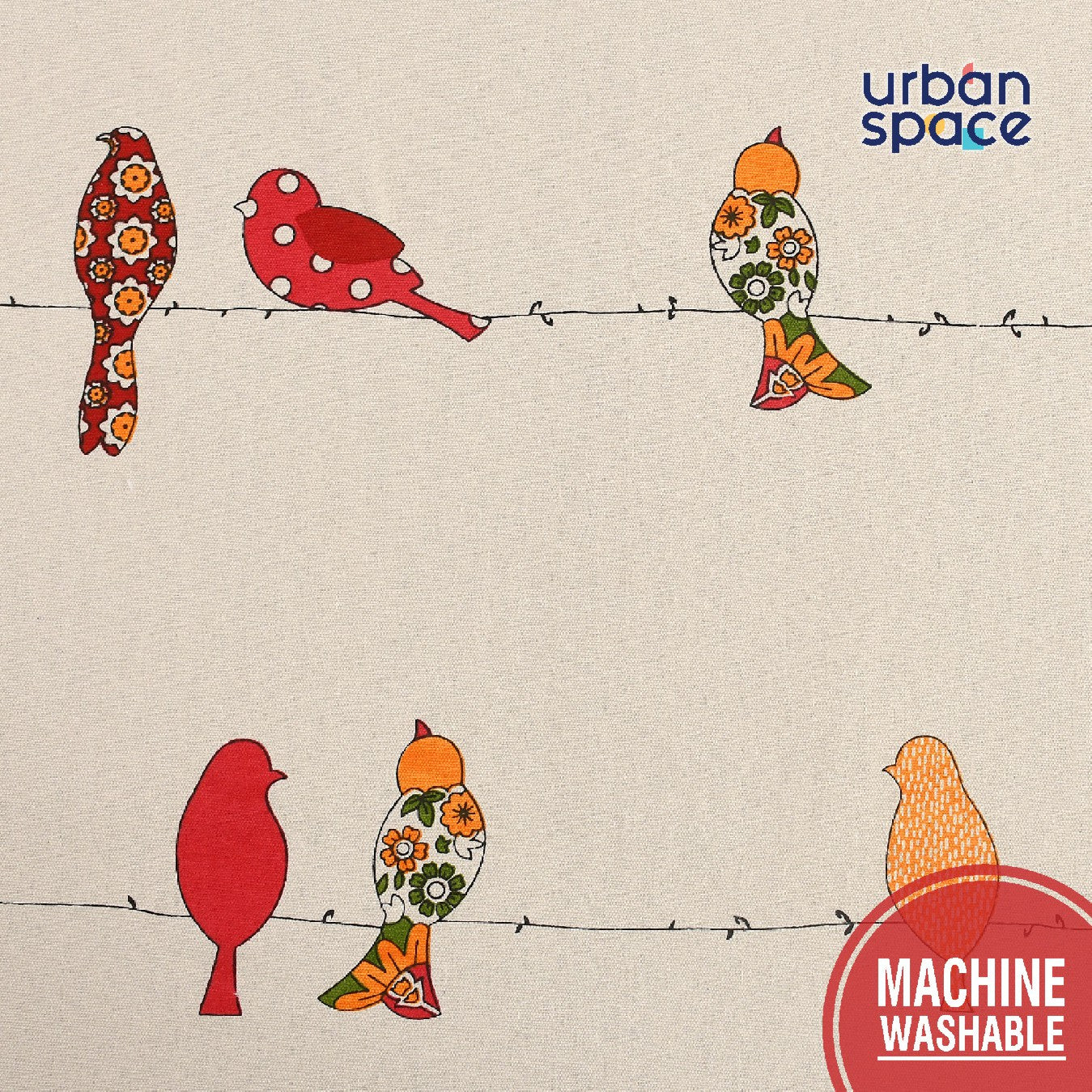 Red Bird Table Runner (Cotton or Poly)