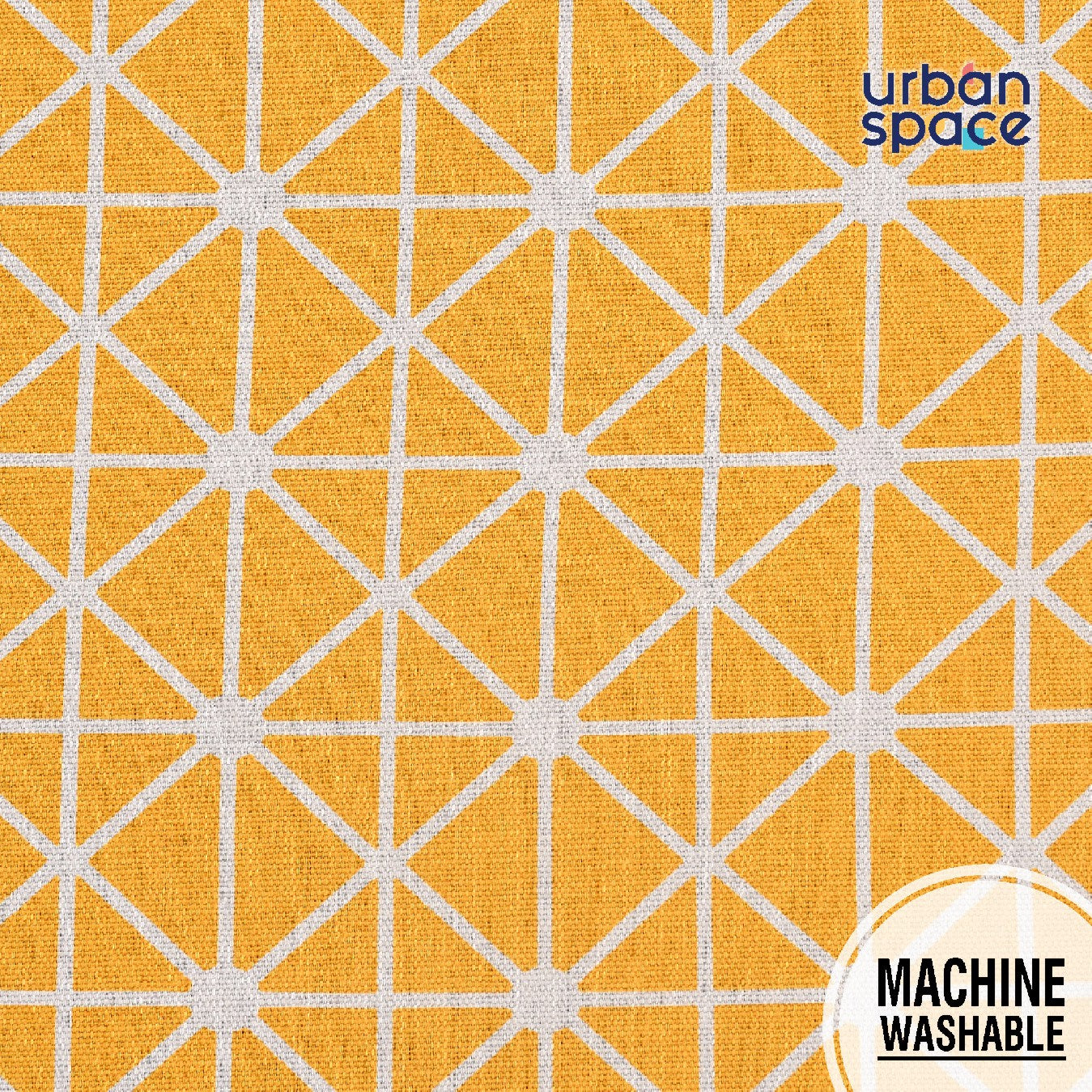 100% Cotton Table runner For 4 or 6 seater Dining / Centre Table - Yellow Star