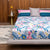 Divine Collection - 144 TC 100%  Cotton Double Bedsheet with 2 Pillow Covers, Earth blue