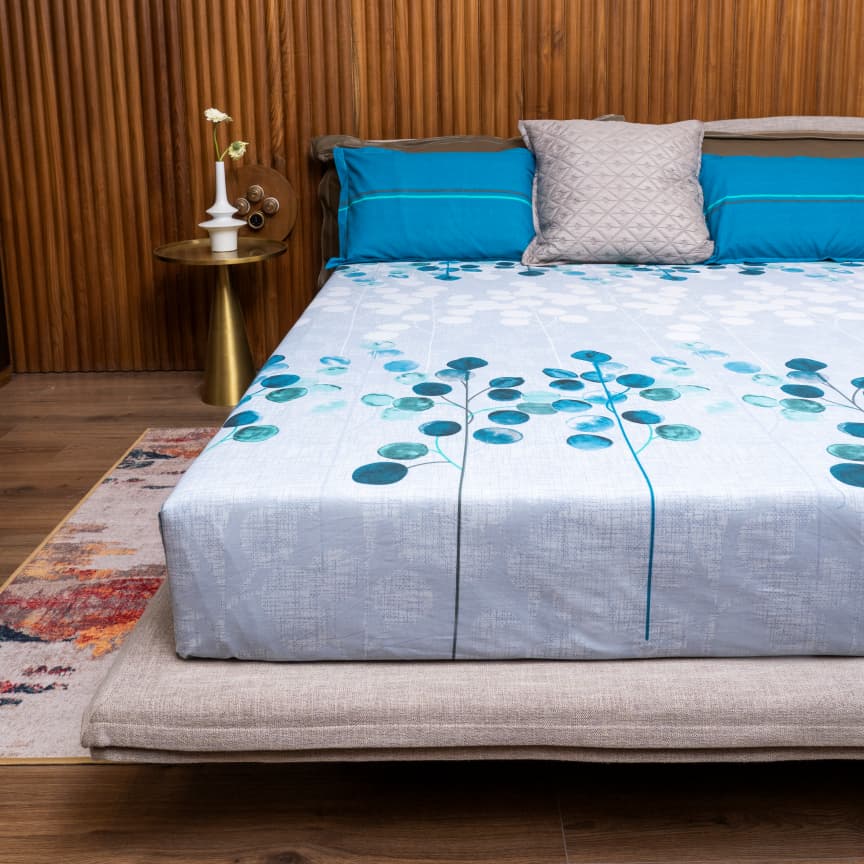 Green - Patchwork Cotton Double Jacquard Bedsheet Set 12