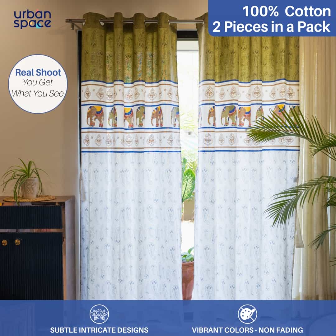 luxurious bedroom Curtains online green color