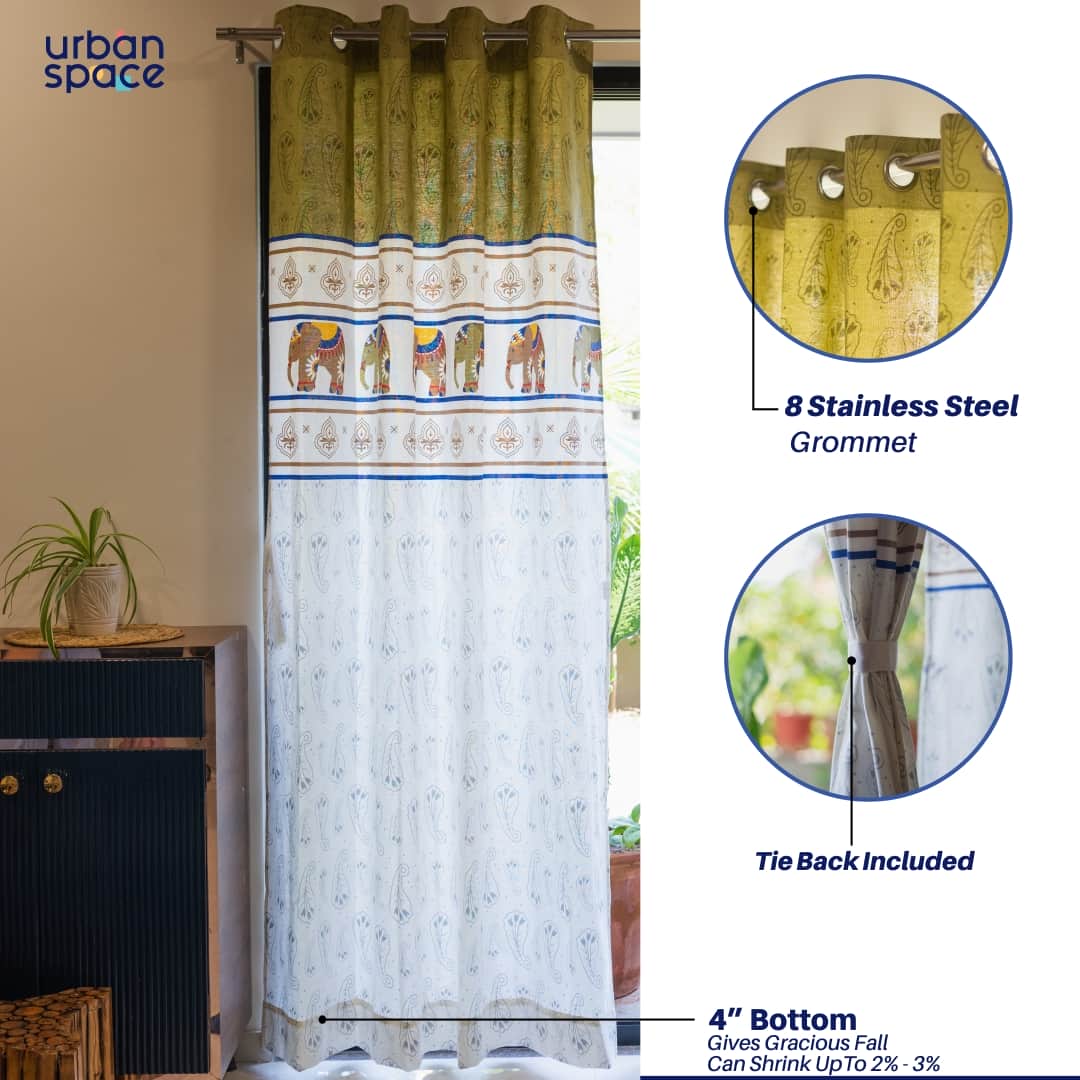 luxurious bedroom Curtains online green color