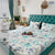 Serene 200 TC 100% Cotton Printed Single / Double/ King Bedsheet with Pillow Covers, Floral Feast Turquoise