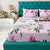 Serene 200 TC 100% Cotton Printed Single / Double/ King Bedsheet with Pillow Covers, Bloom Ray Pink