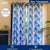 Premium Cotton Curtains for Living Room, Bedroom - 100% Cotton Curtains, Pack of 2 Curtains,  New Leaf Turquoise Blue